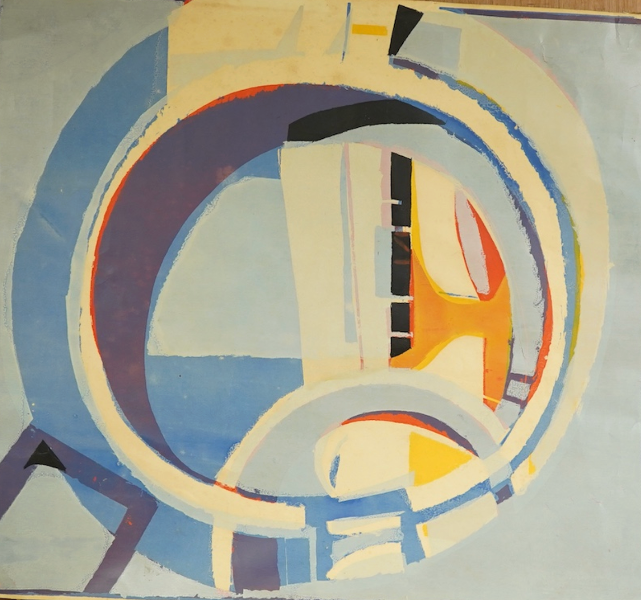 Abstract Silkscreen by Pamela Scott b.1937