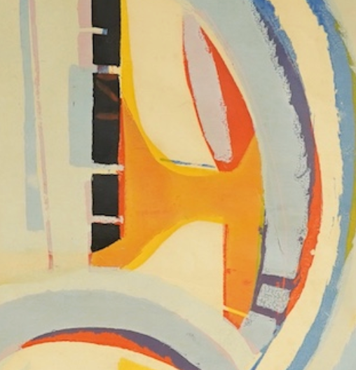 Abstract Silkscreen by Pamela Scott b.1937