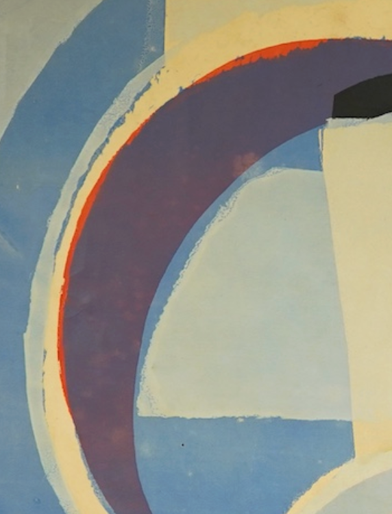 Abstract Silkscreen by Pamela Scott b.1937