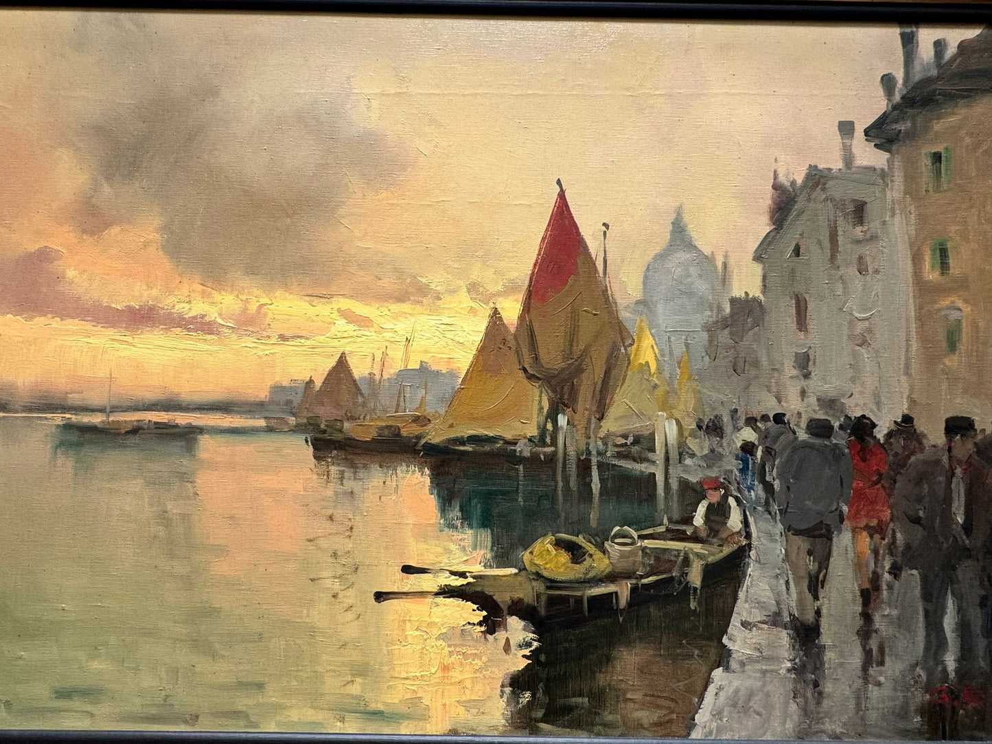 Post Impressionist Mid Century Italian School Venice Scene