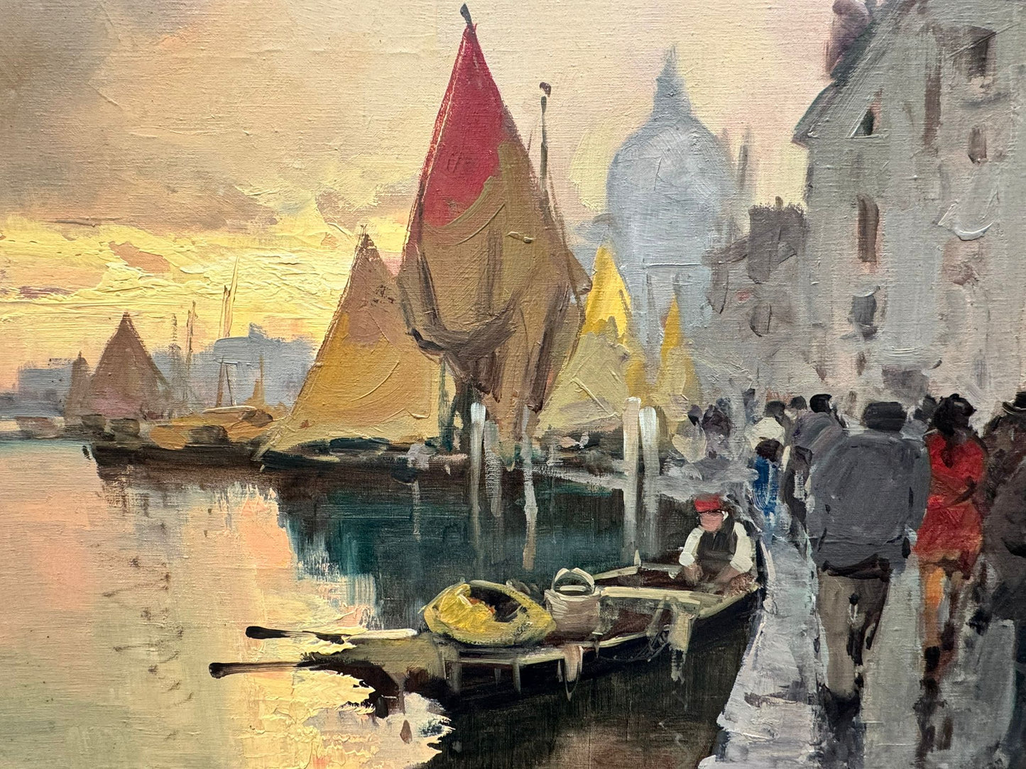 Post Impressionist Mid Century Italian School Venice Scene