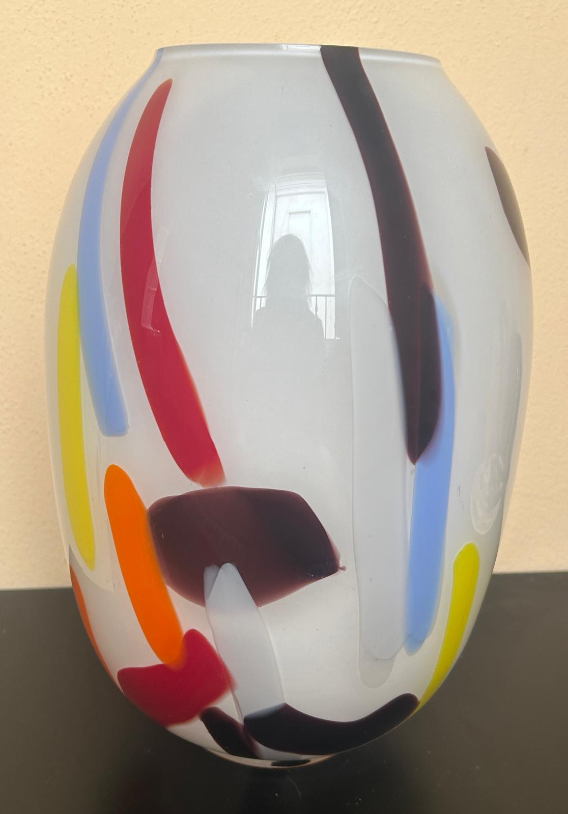 "Confetti" Murano Hand Blown Glass Vase, Italy, 1970's