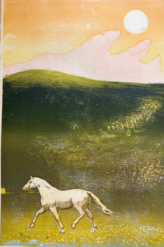 White Horse Lithograph by Michael Rothenstein