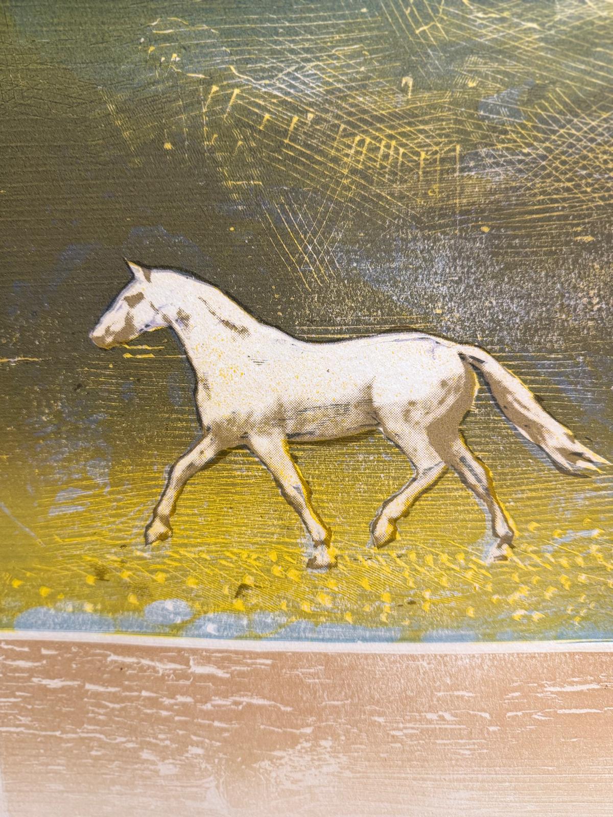 White Horse Lithograph by Michael Rothenstein