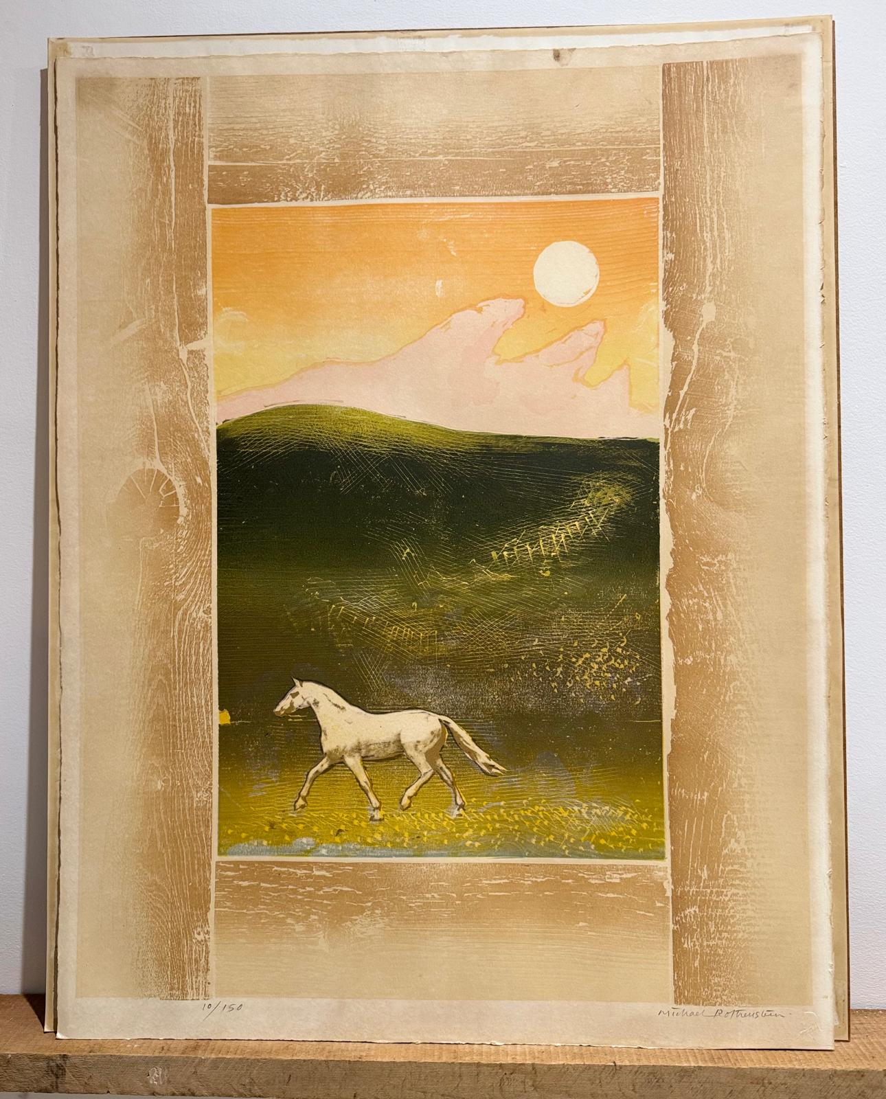 White Horse Lithograph by Michael Rothenstein