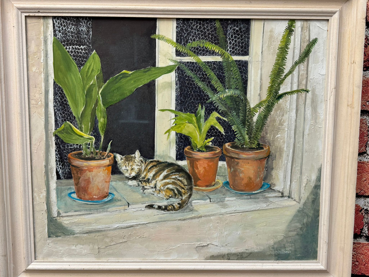 Cat Amongst The Flower Pots by Brian Wilson