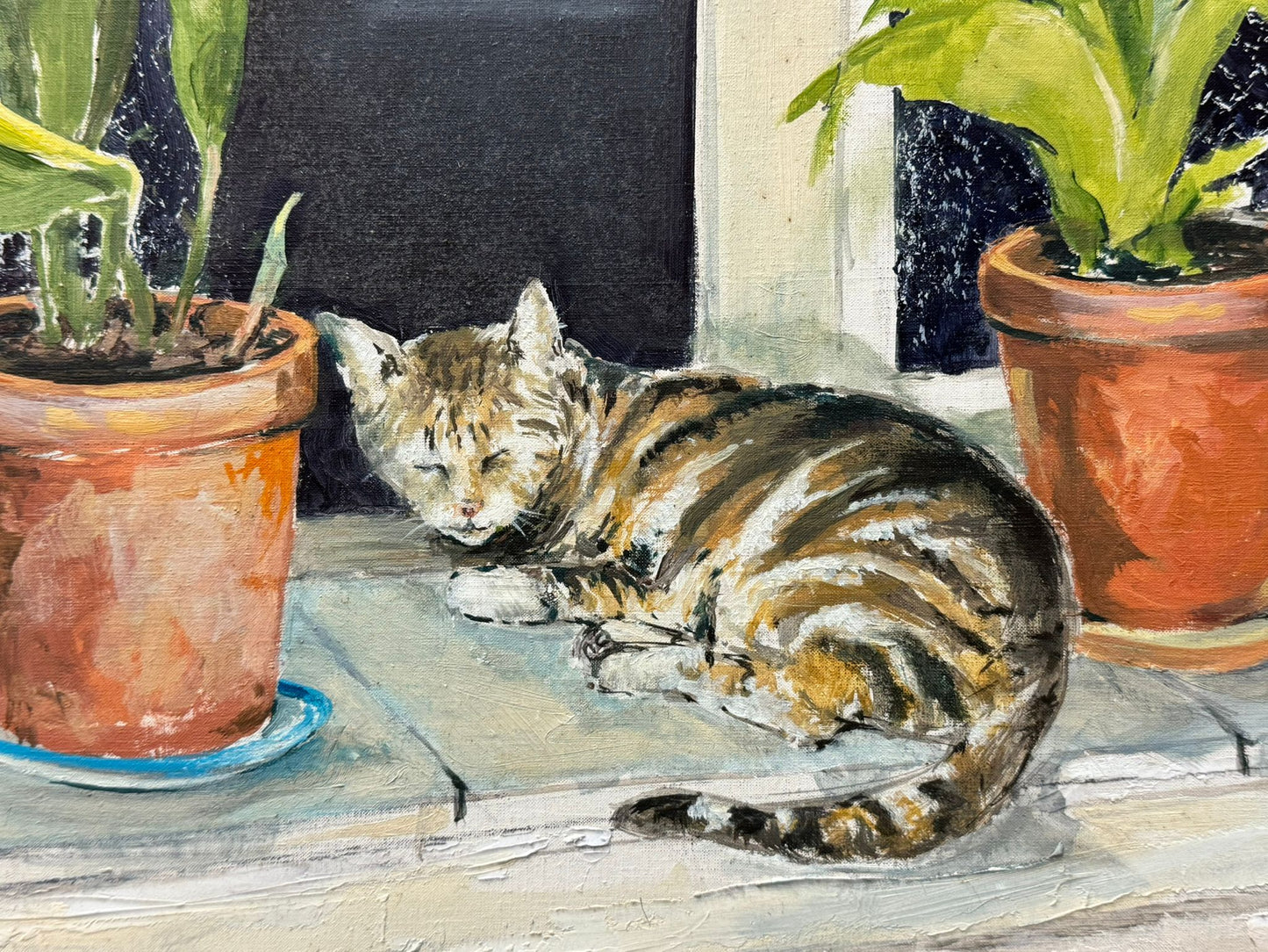 Cat Amongst The Flower Pots by Brian Wilson