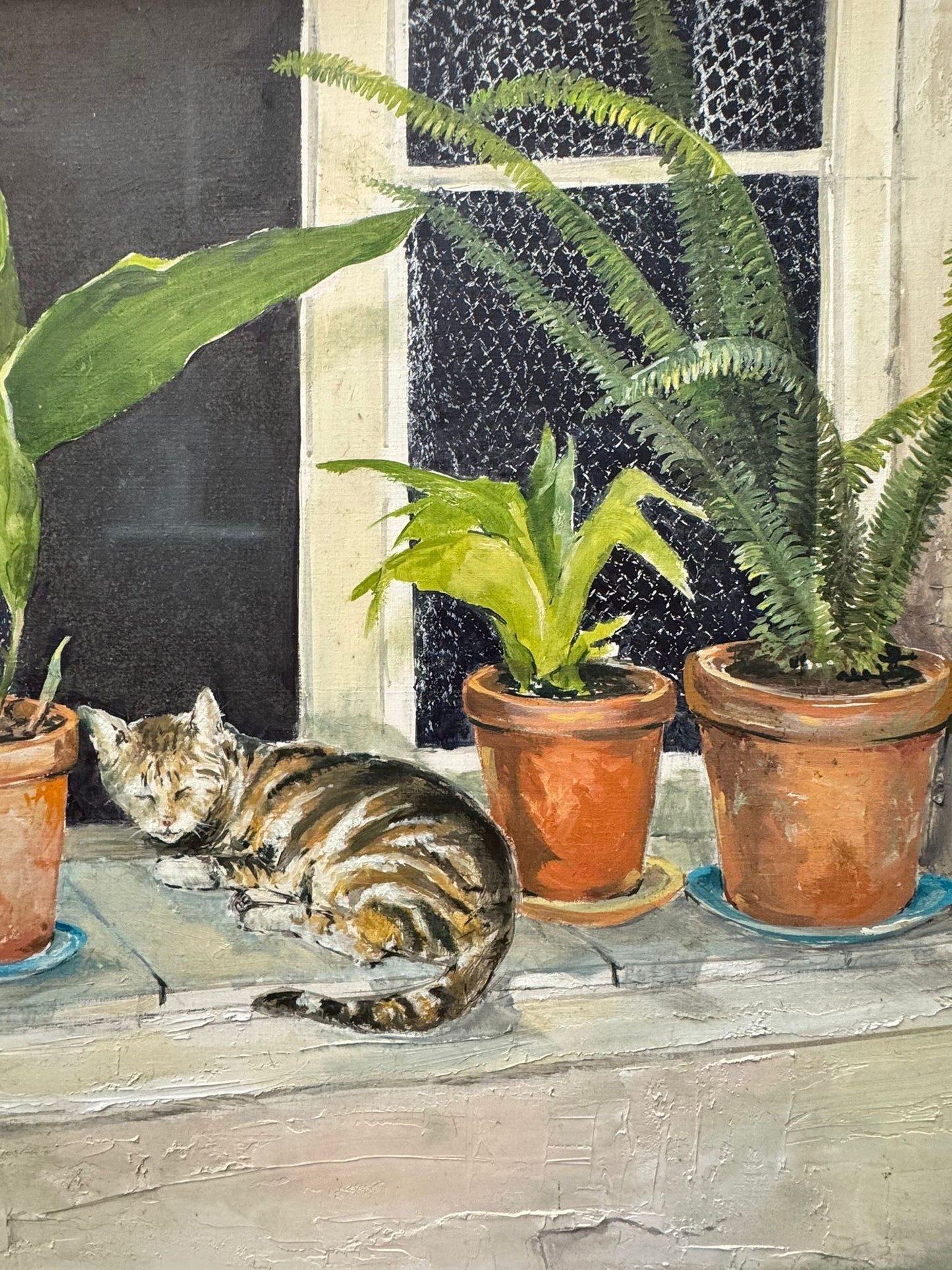 Cat Amongst The Flower Pots by Brian Wilson