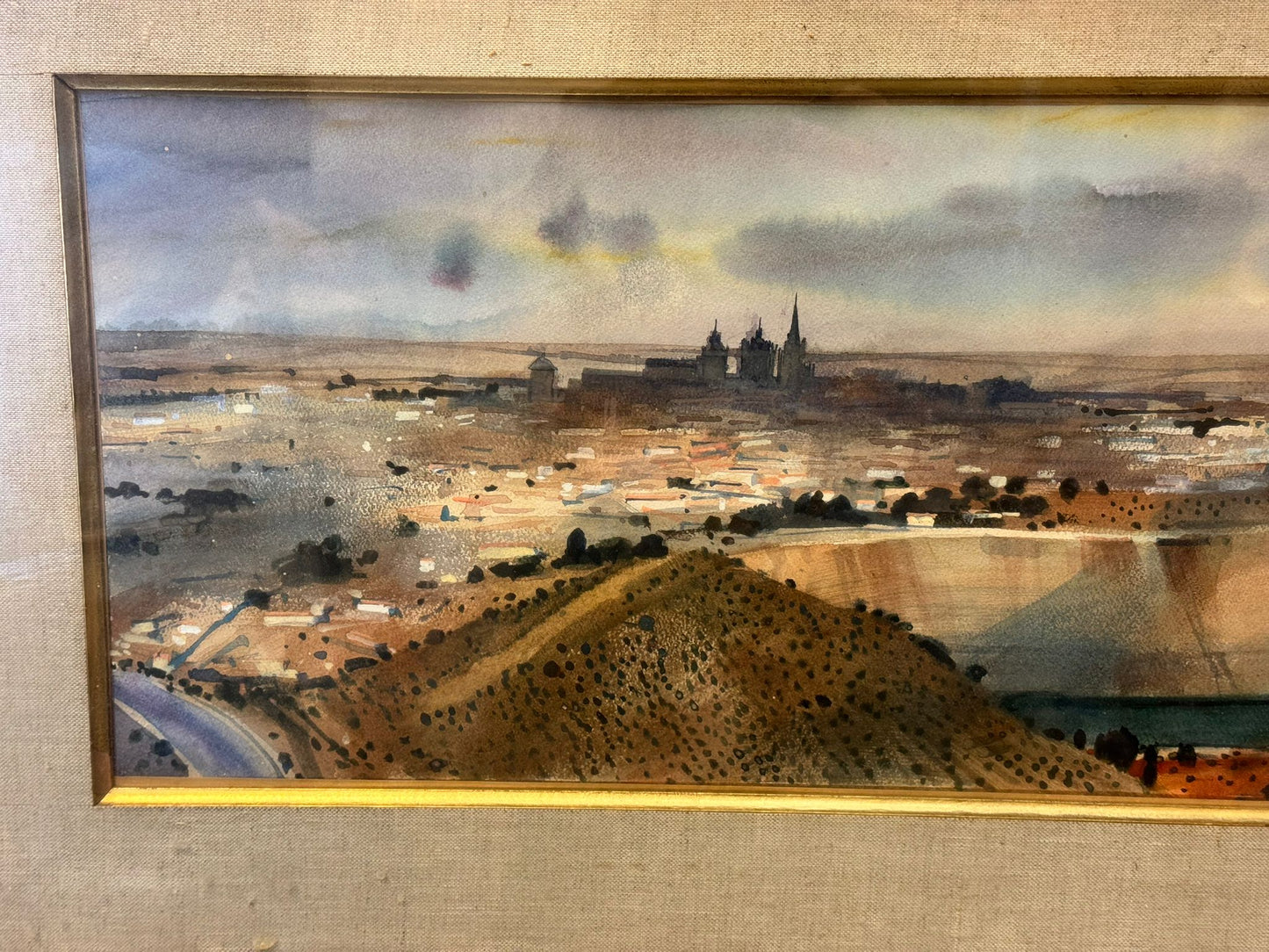 MICHAEL CIRY 1919-2018 LARGE SIGNED WATERCOLOUR PAINTING TOLEDO SPAIN