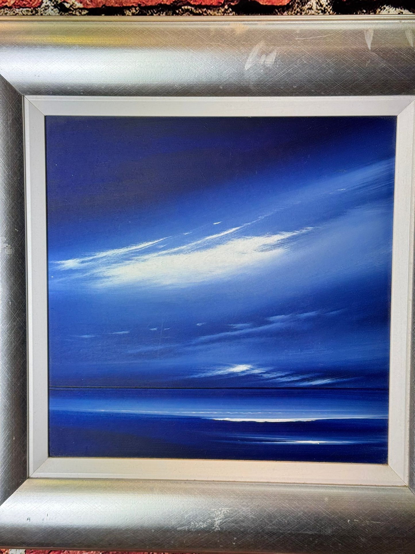 JONATHAN SHAW XX, ORIGINAL OIL PAINTING SKYLINE BLUE SKIES SIGNED FRAMED