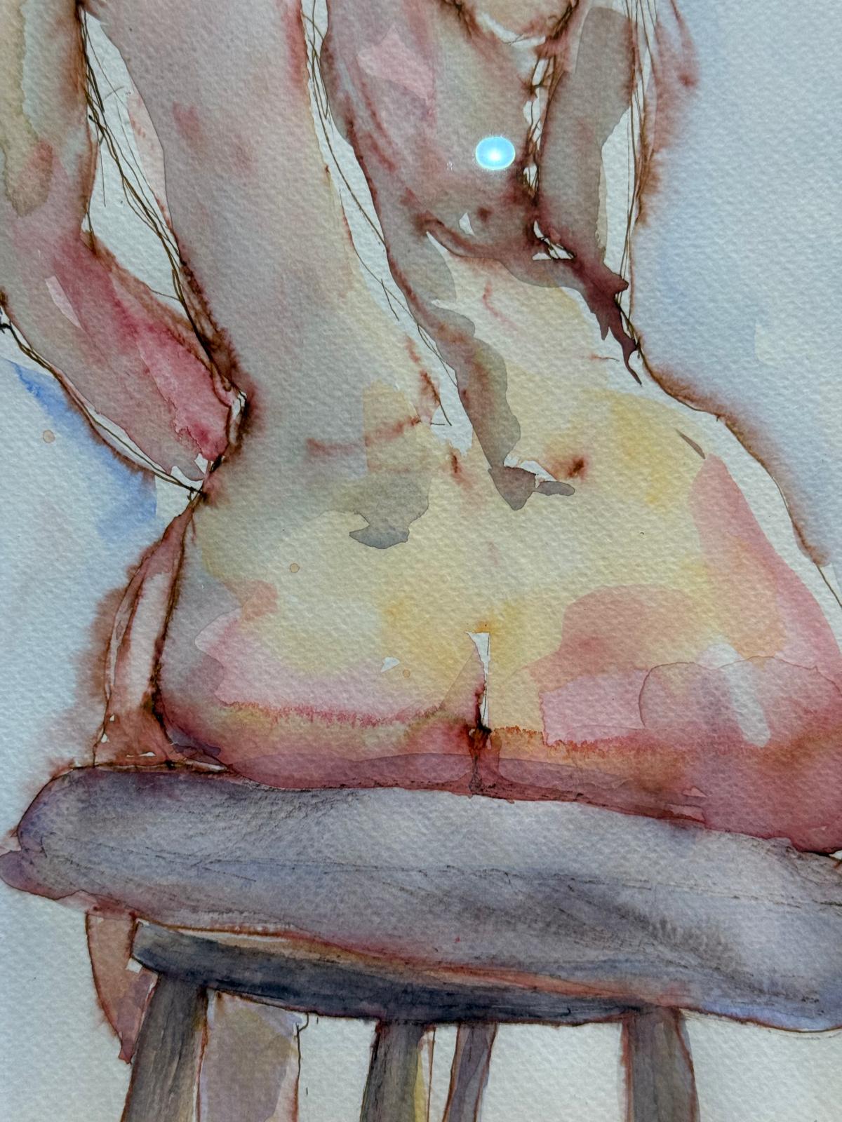 "Penny" Female Nude Watercolour by Katie Naroznik