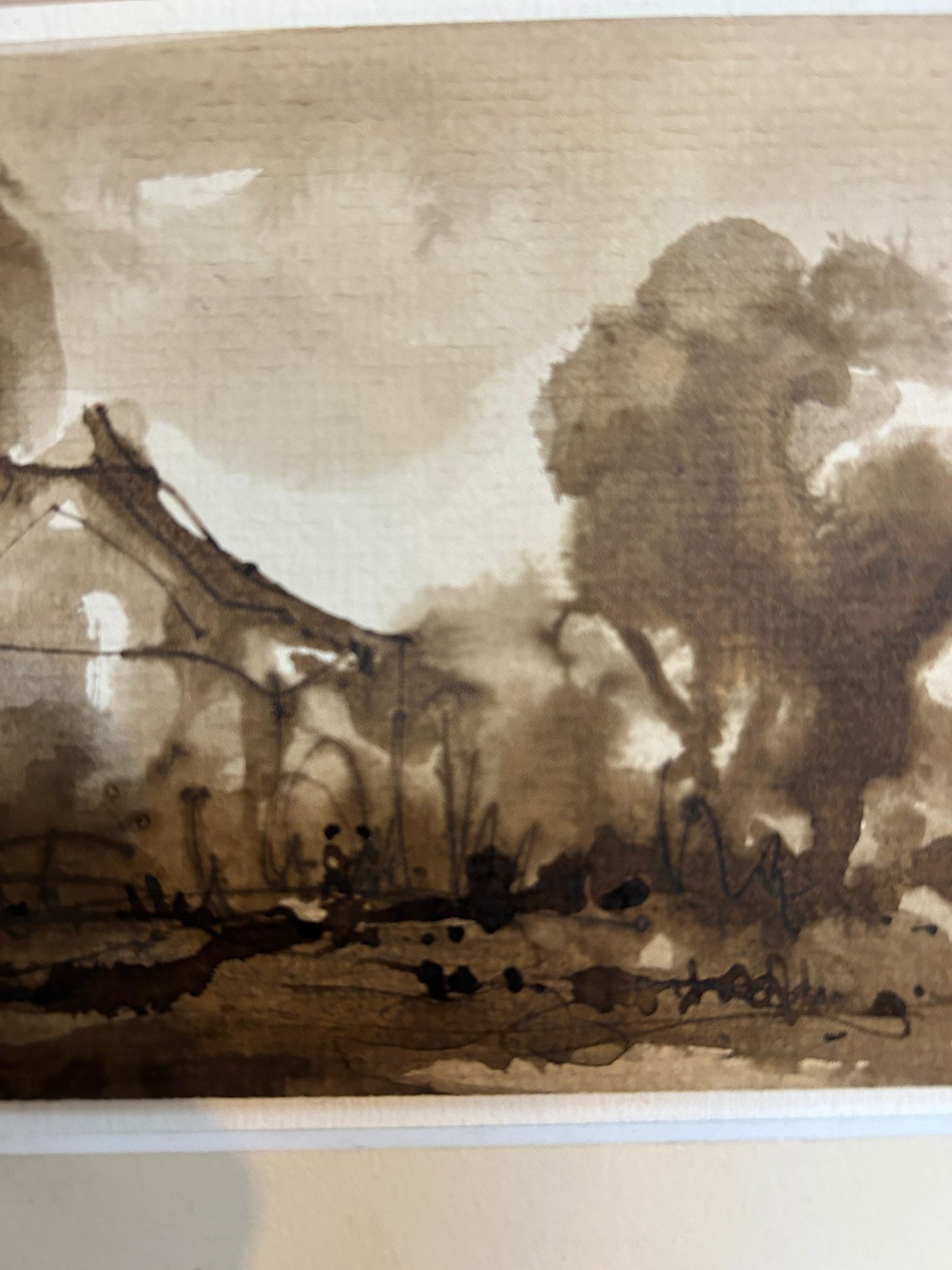 1970's Modernist Landscape Watercolour by Jaroslav Zetek