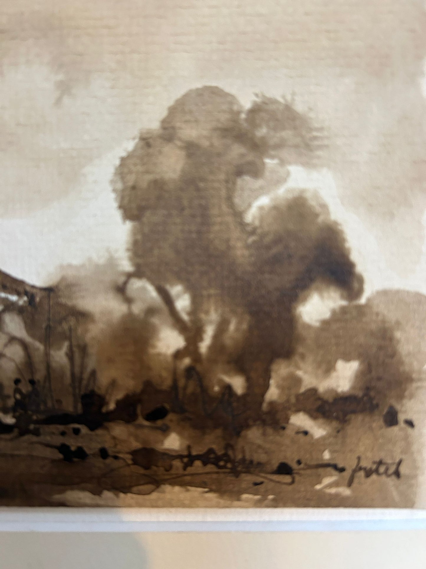 1970's Modernist Landscape Watercolour by Jaroslav Zetek