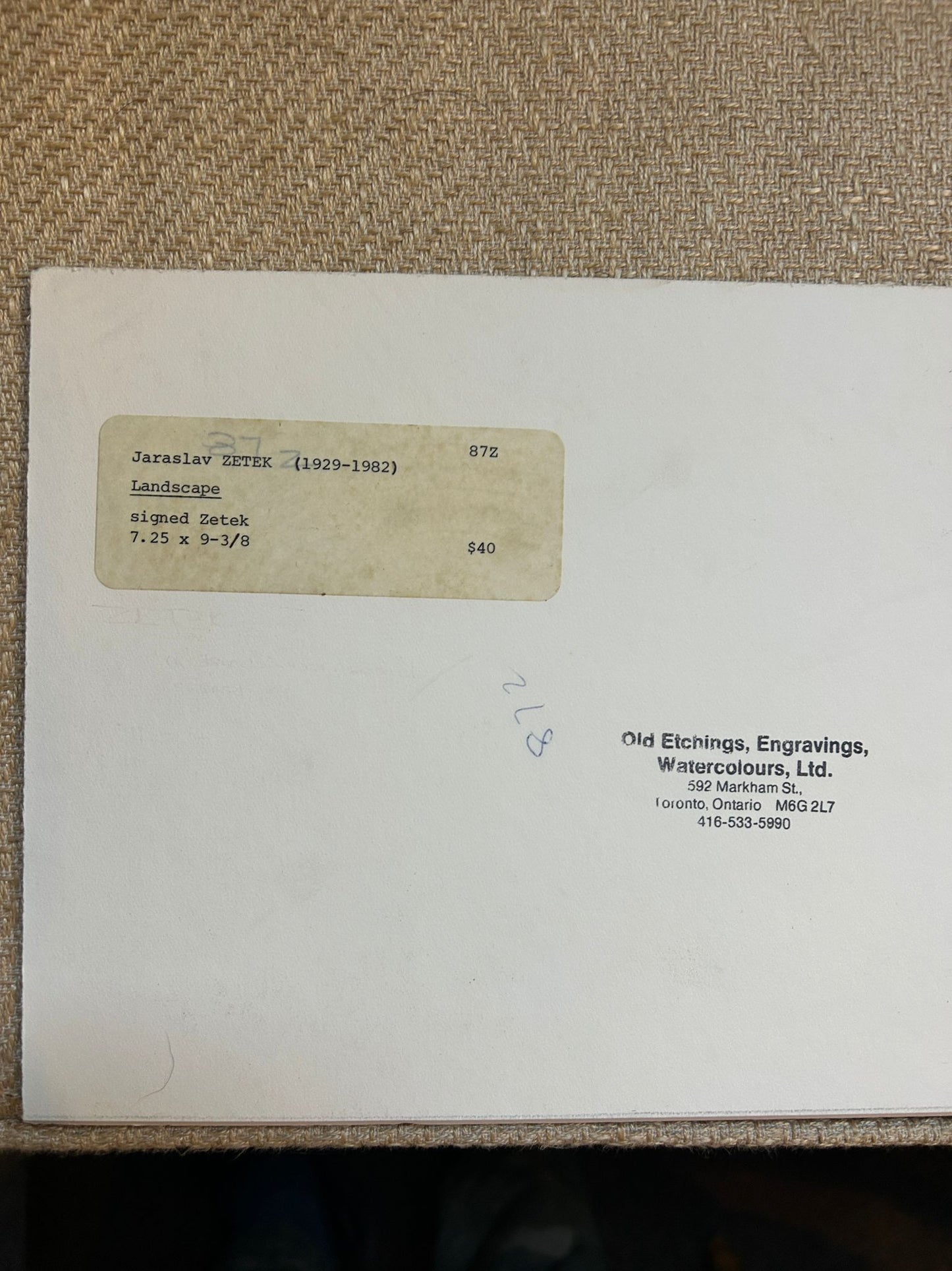 1970's Modernist Landscape Watercolour by Jaroslav Zetek