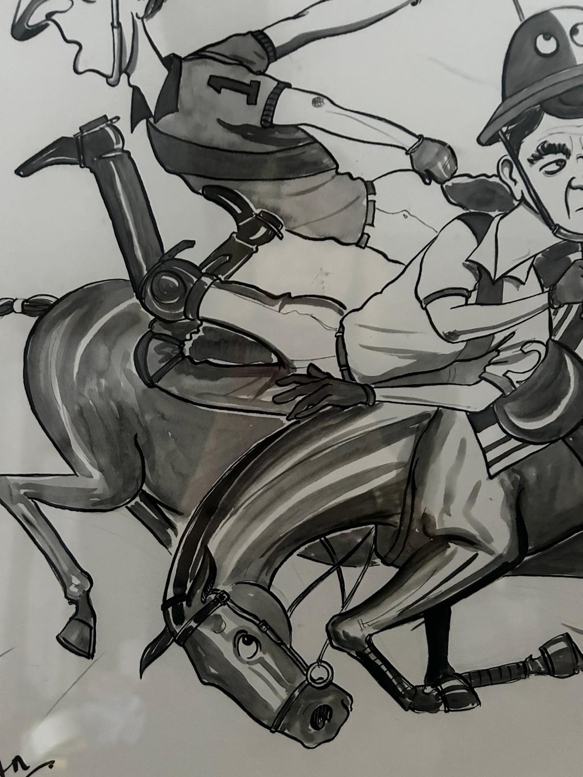 Original Bryn Parry Polo Cartoon