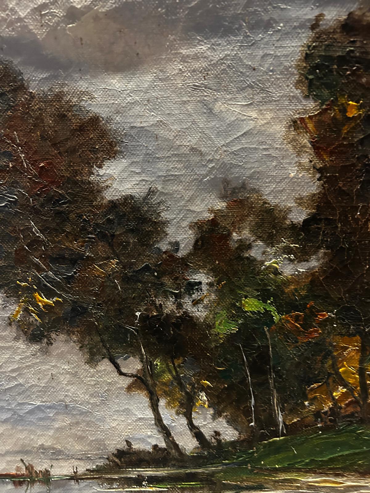 MARCEL ABOUGIT, 1886 French River Scene