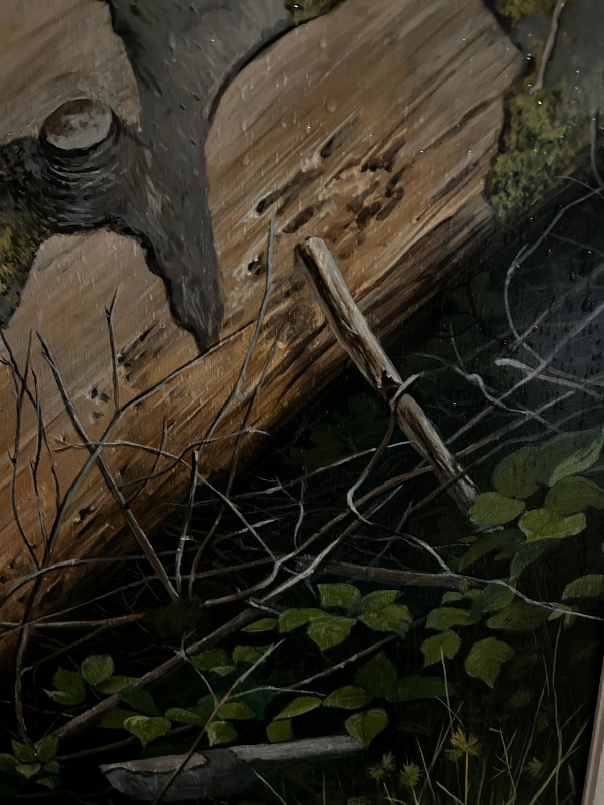 John Wachorn oil Painting of a Woodland Squirrel