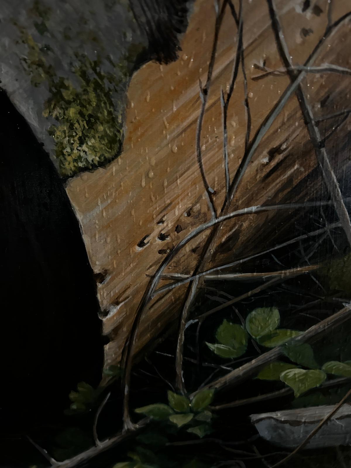 John Wachorn oil Painting of a Woodland Squirrel