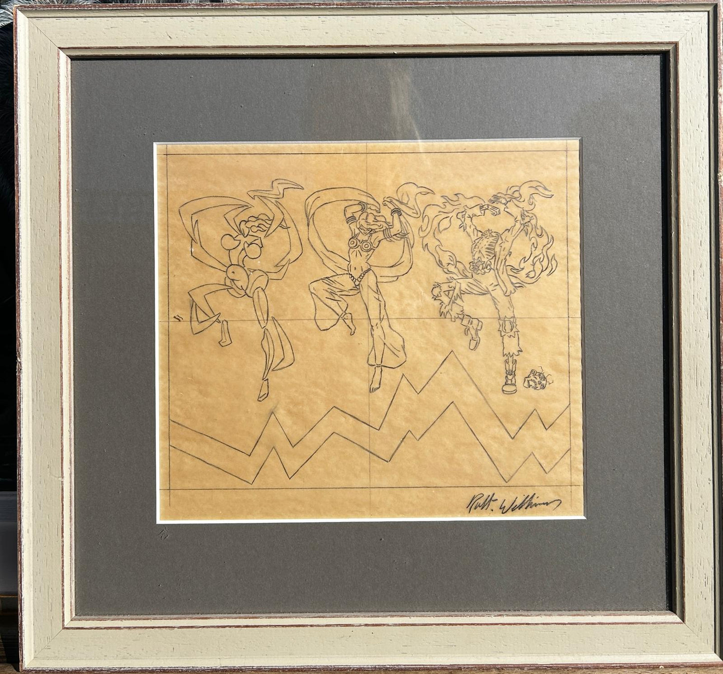 Robert Williams’ sketch for “The Zombie Mystery Paintings”