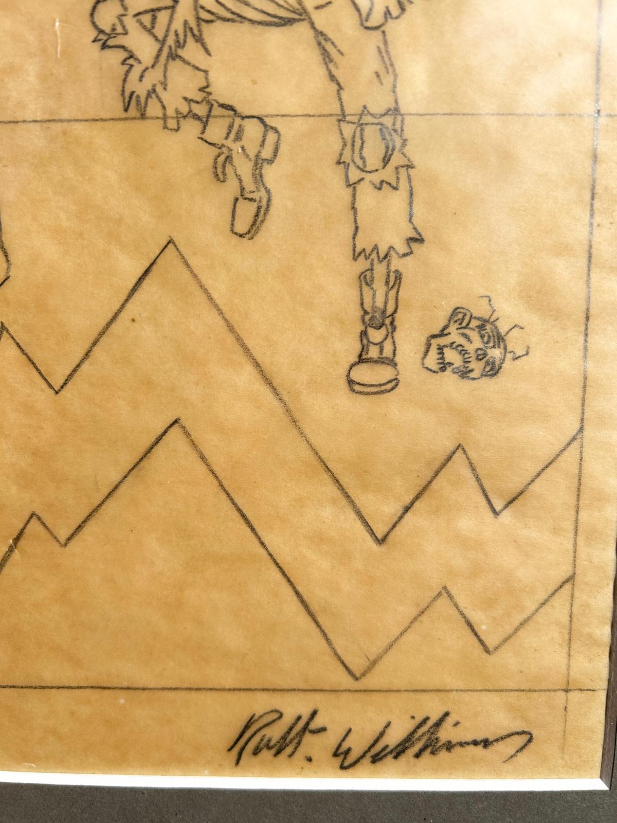 Robert Williams’ sketch for “The Zombie Mystery Paintings”