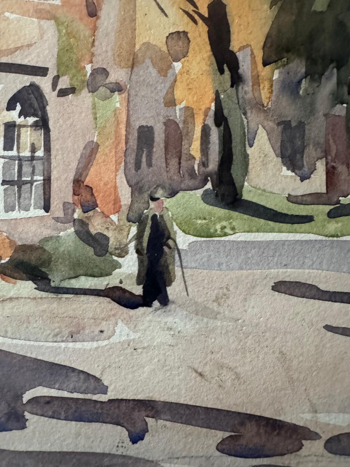 Angus Rands  Yorkshire Village  Water colour on paper c1960s