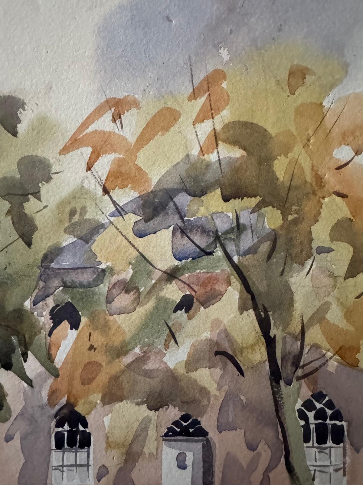 Angus Rands  Yorkshire Village  Water colour on paper c1960s