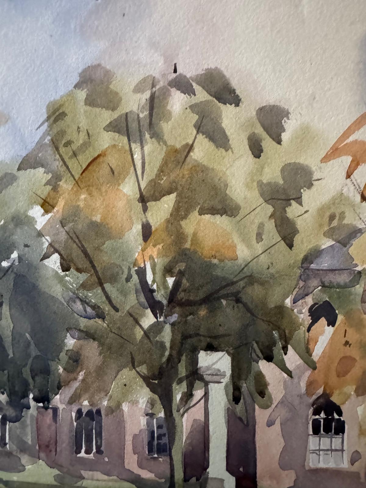 Angus Rands  Yorkshire Village  Water colour on paper c1960s