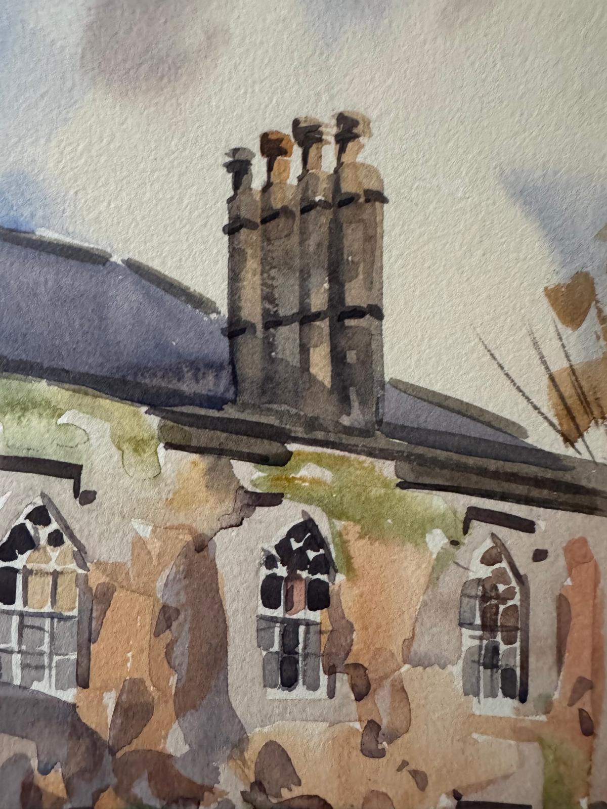 Angus Rands  Yorkshire Village  Water colour on paper c1960s