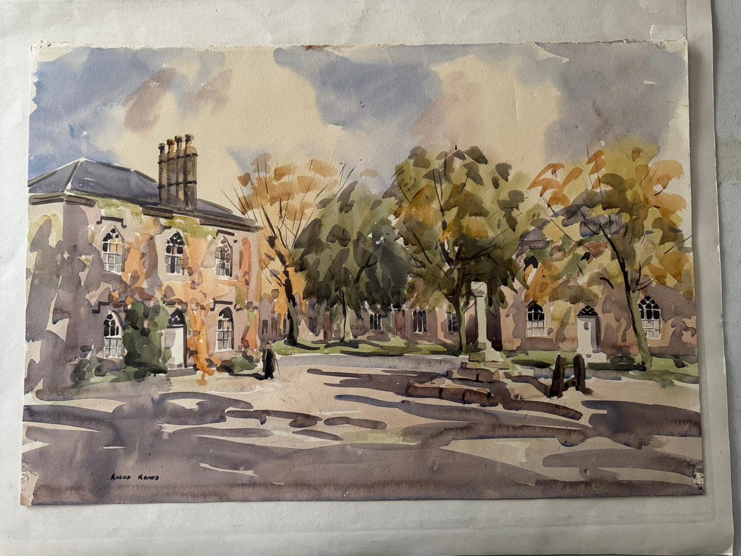 Angus Rands  Yorkshire Village  Water colour on paper c1960s