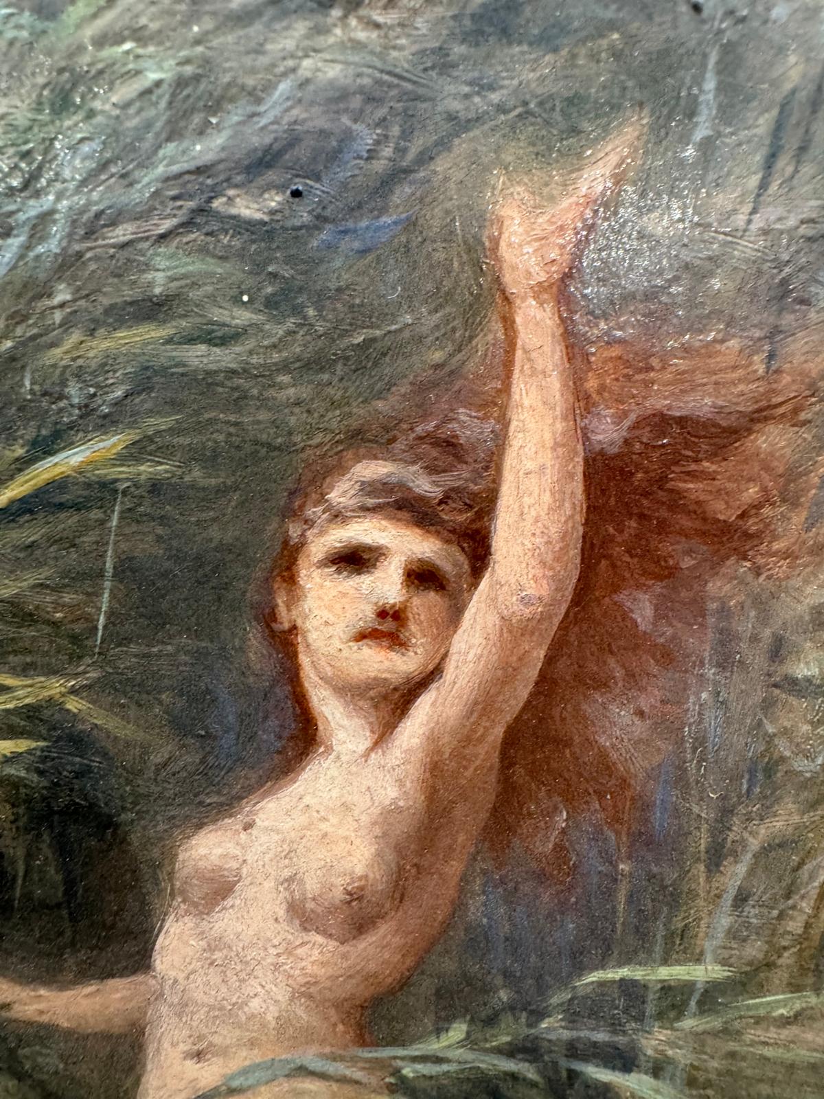 19th Century Oil on Board Study for Possibly 'Will o the Wisp'