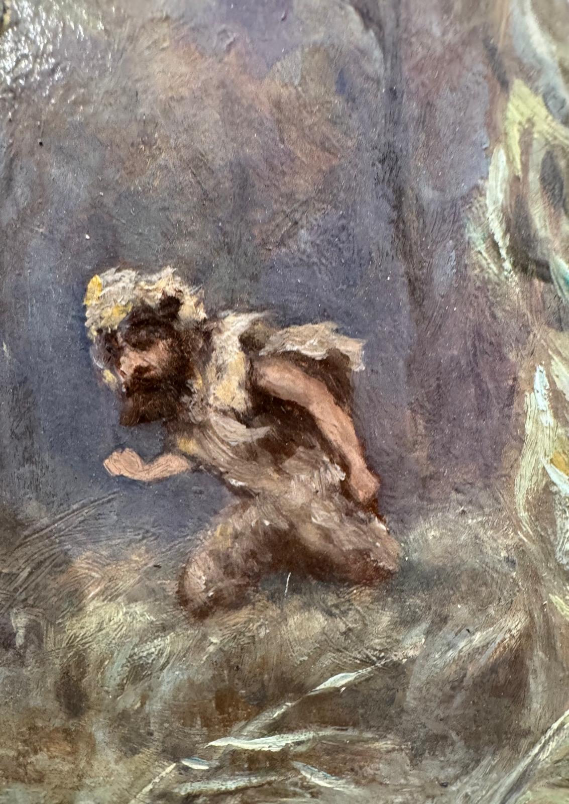 19th Century Oil on Board Study for Possibly 'Will o the Wisp'