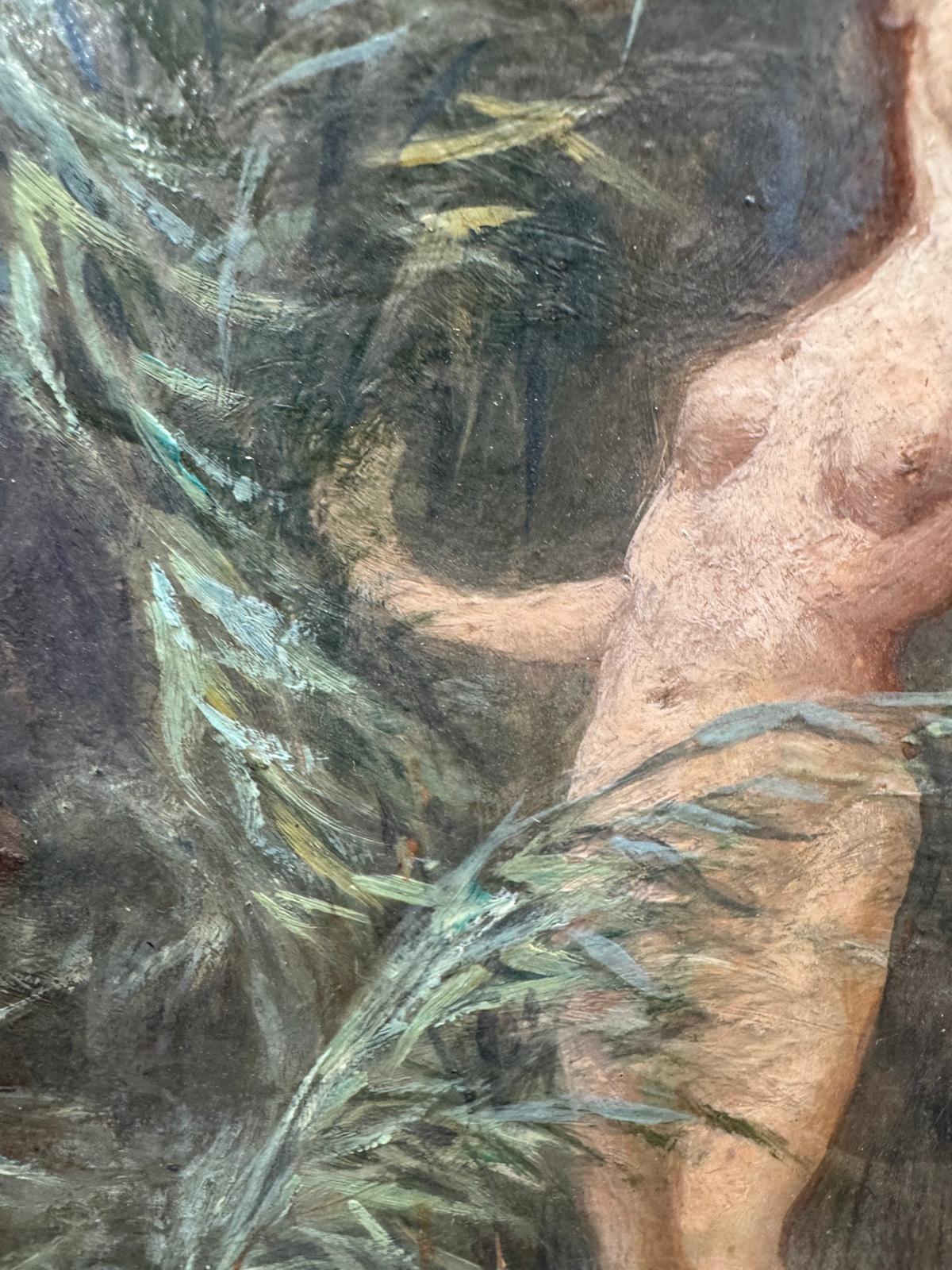 19th Century Oil on Board Study for Possibly 'Will o the Wisp'