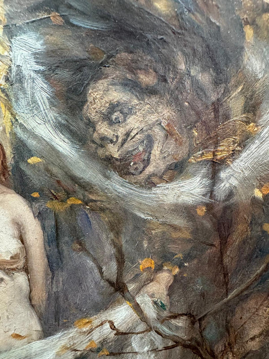 Late 19th Century Oil on Board Study for Possibly 'Will o the Wisp'
