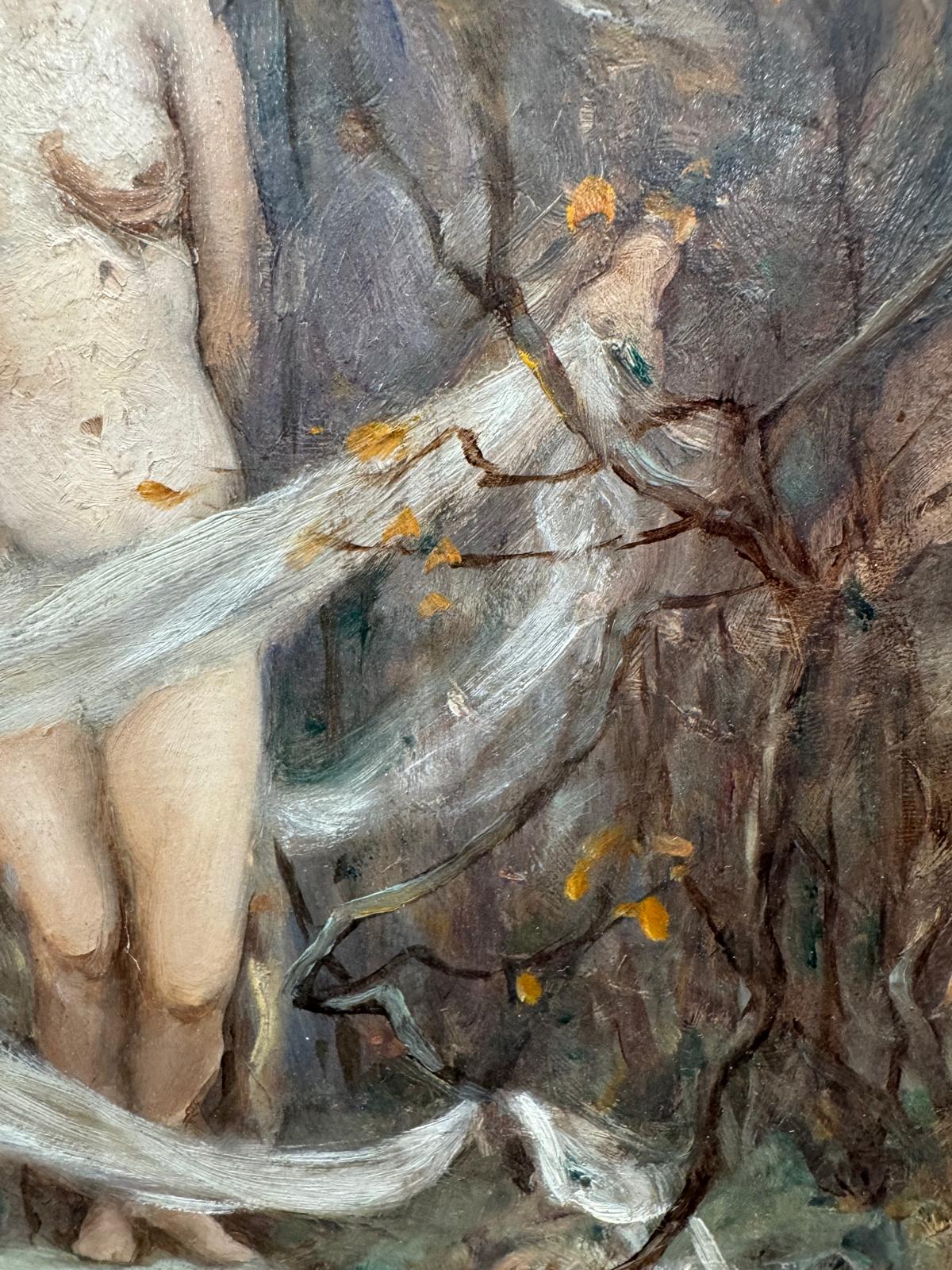 Late 19th Century Oil on Board Study for Possibly 'Will o the Wisp'