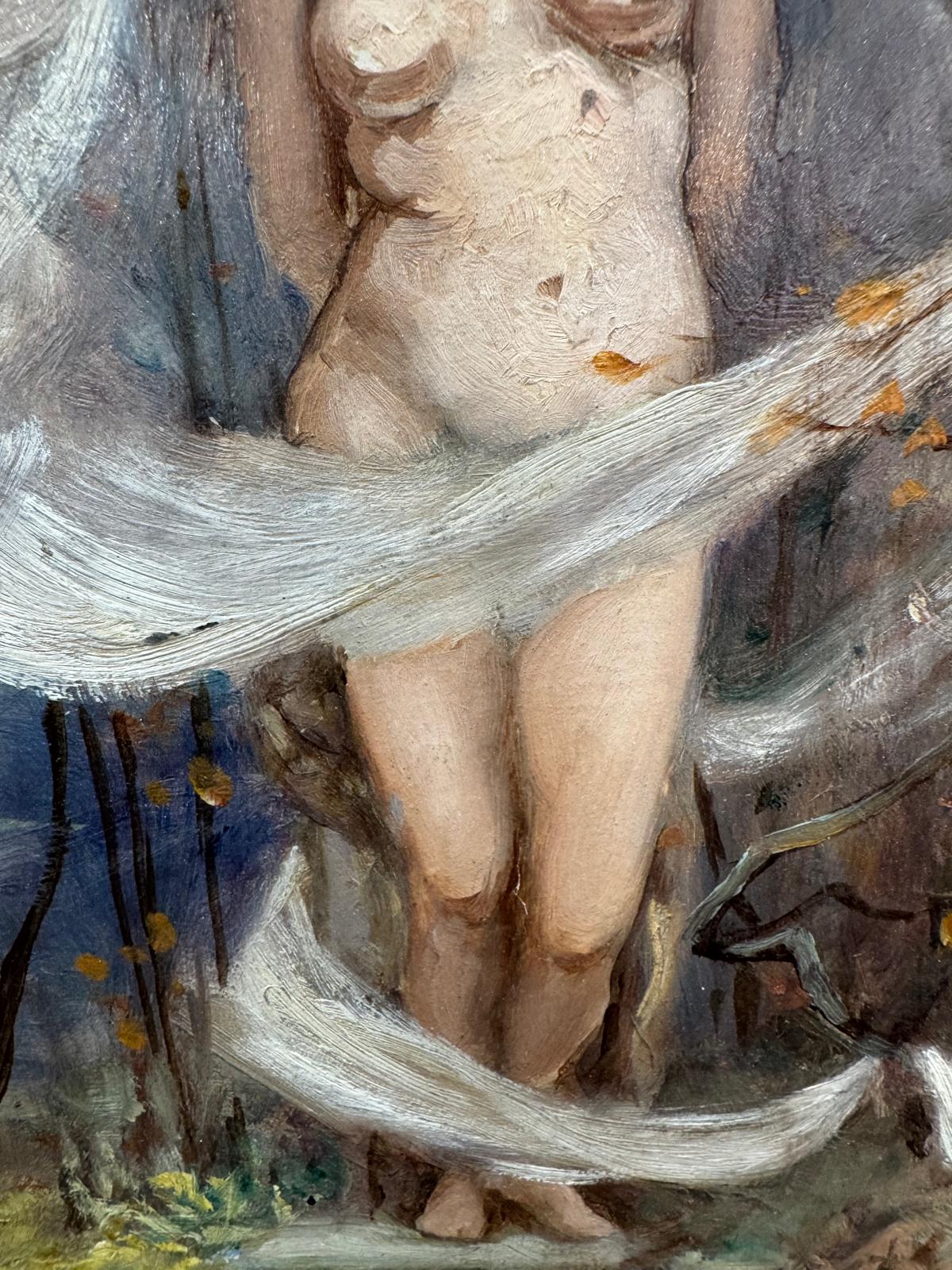 Late 19th Century Oil on Board Study for Possibly 'Will o the Wisp'