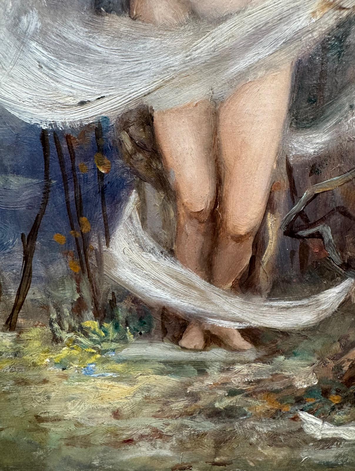 Late 19th Century Oil on Board Study for Possibly 'Will o the Wisp'
