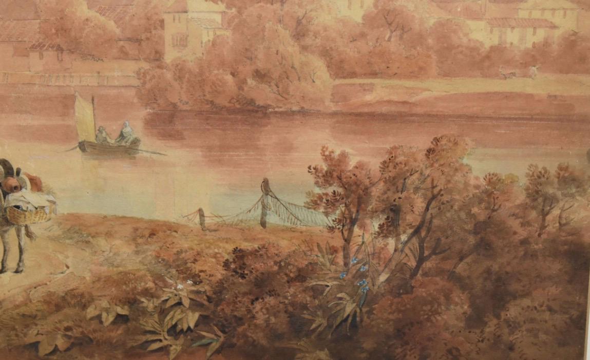 HUGH GRECIAN WILLIAMS 1773-1829 'WINDSOR CASTLE FROM THE RIVER' 1818 WATERCOLOUR