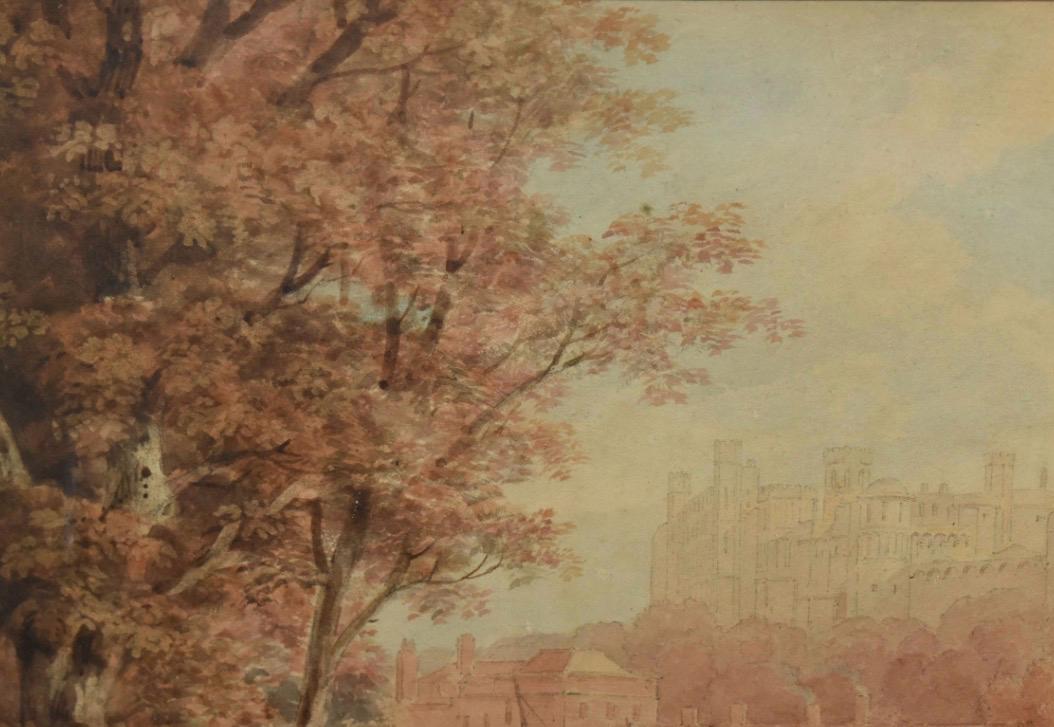 HUGH GRECIAN WILLIAMS 1773-1829 'WINDSOR CASTLE FROM THE RIVER' 1818 WATERCOLOUR