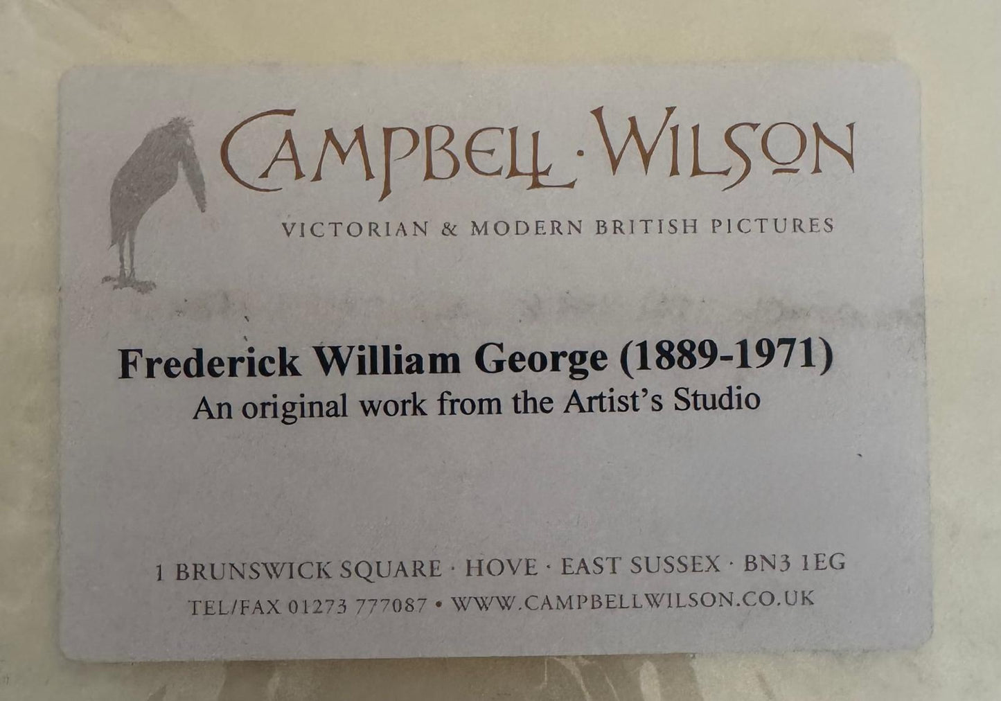 Mid Century Male Portrait by Frederick William George