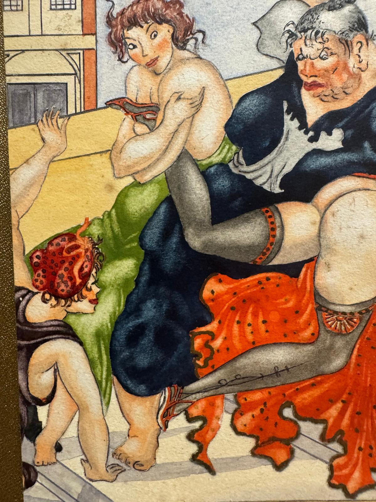 1920's Spanking Watercolour