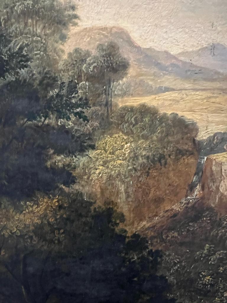 GEORG CHRISTOPH VAN BEMMEL 1765-1811 OIL ON CANVAS LANDSCAPE WITH FIGURES ON A RURAL PATH