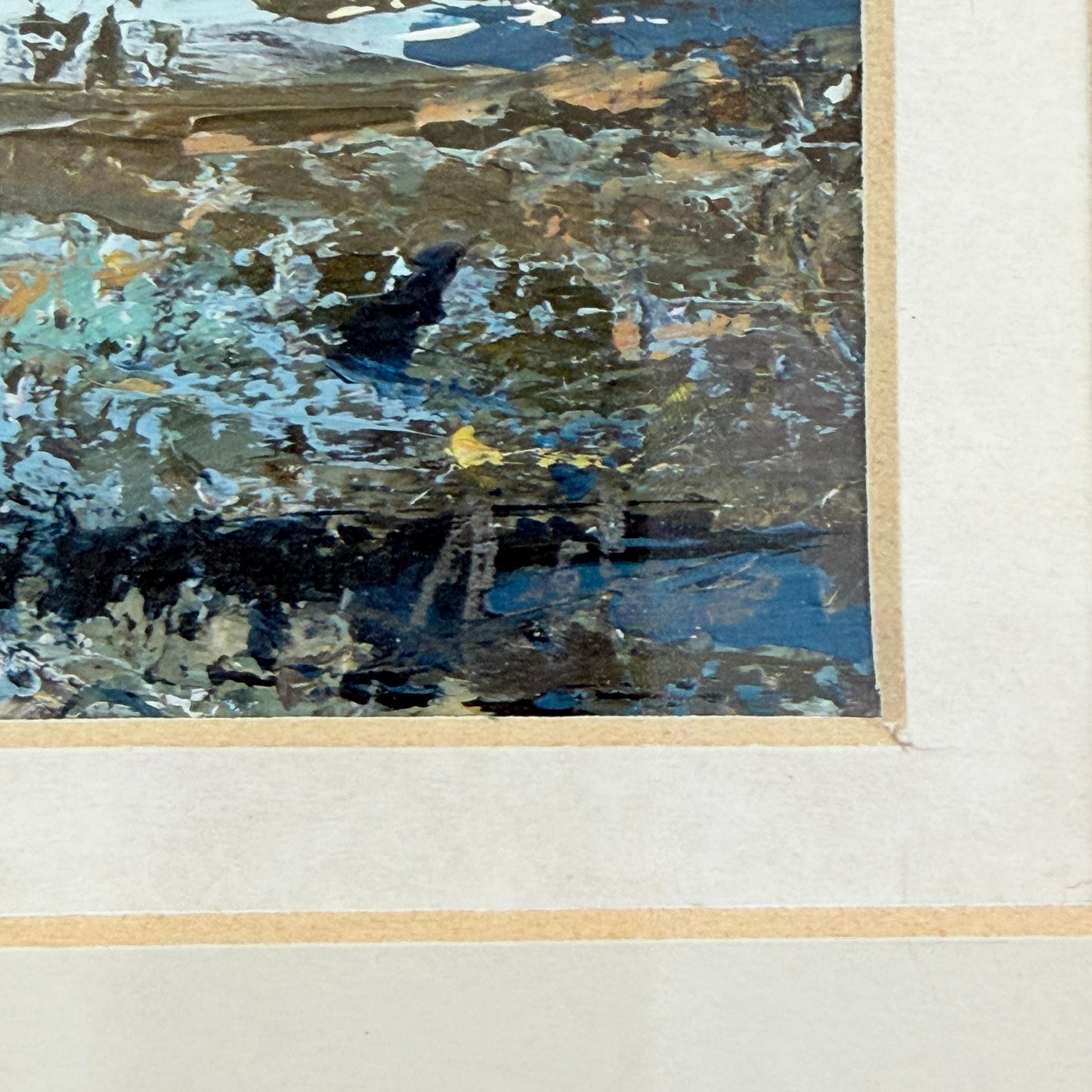 ANDREW HOOD b.1964 SIGNED ACRYLIC PAINTING UPPER LOCH TORRIDON