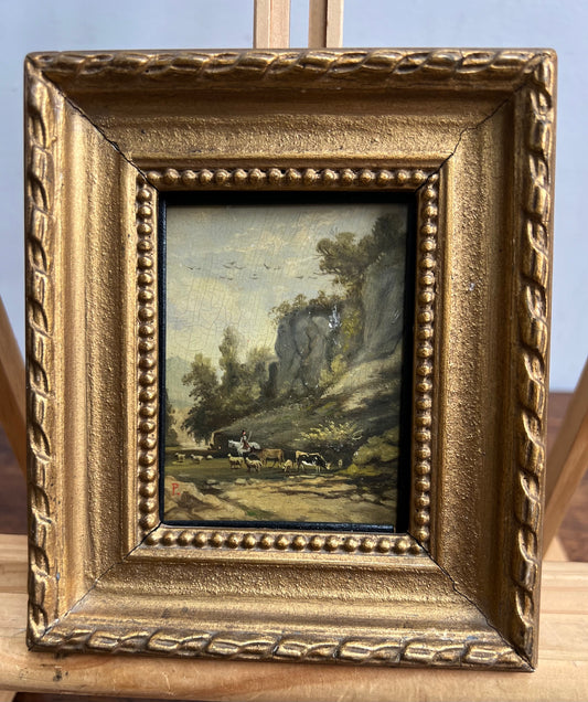 One of two late 18th early 19th century miniature still life paintings