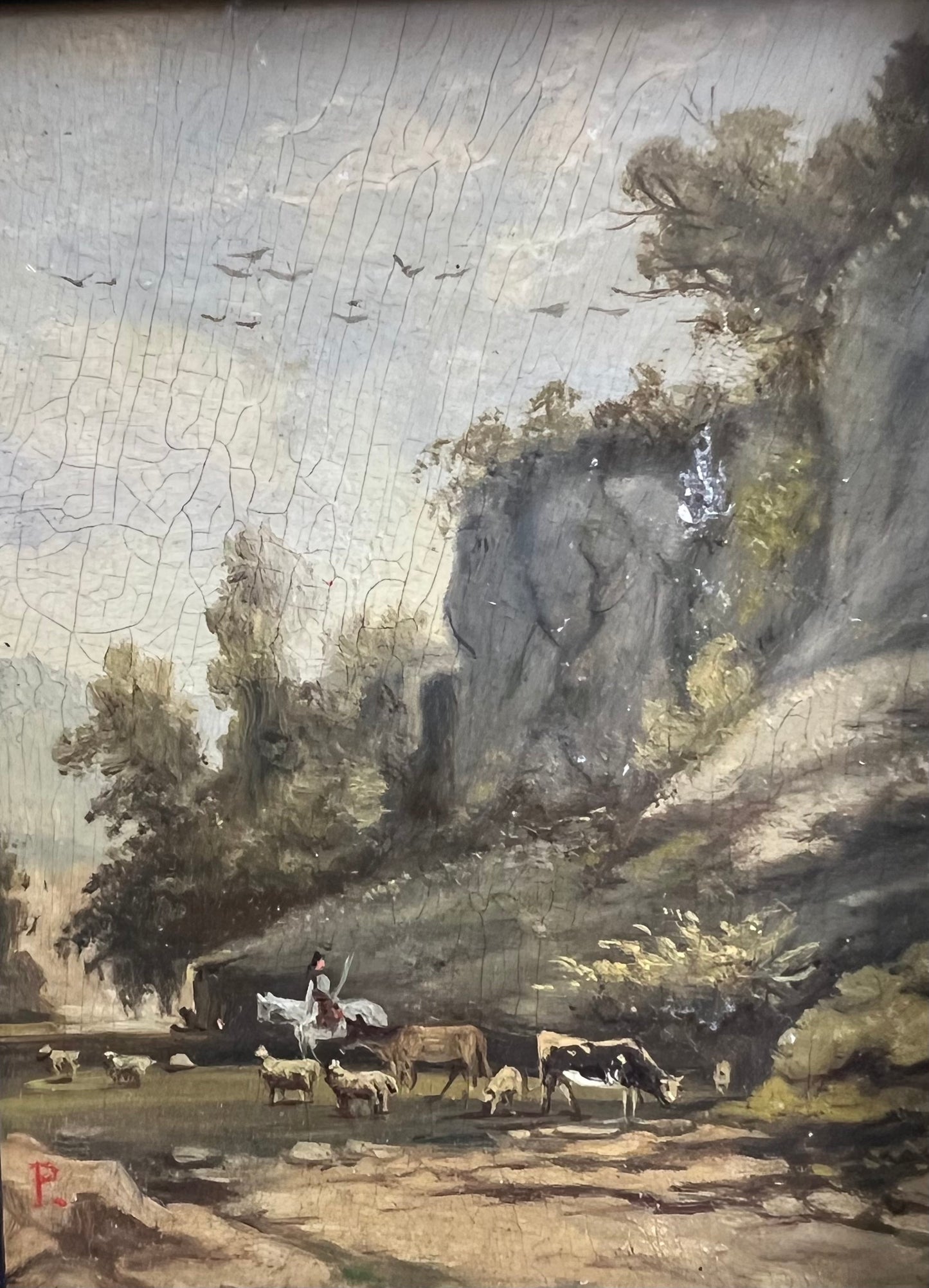 Uno dei due dipinti di natura morta in miniatura della fine del XVIII e dell'inizio del XIX secolo