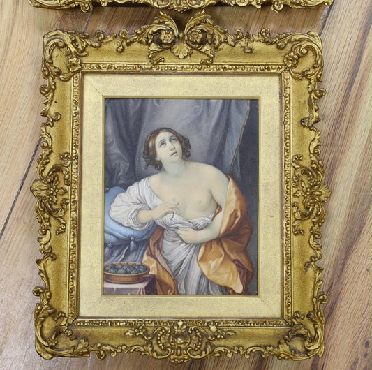 C1840S  GRAND TOUR OIL ON BOARD "CLEOPATRA WITH THE ASP"