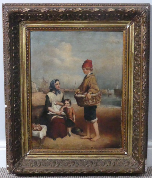 William Shayer (British, 1811-1892). Fisherman’s Children, Oil on Canvas