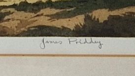 JAMES PRIDDEY 1916 - 1980 SIGNED ETCHING 'MORNING GLORY KENT' OAST HOUSE 1960