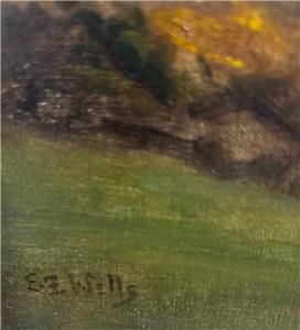 EDWARD FRANCIS WELLS 1876 - 1952 LANDSCAPE IMPRESSIONIST C1900 OIL ON CANVAS