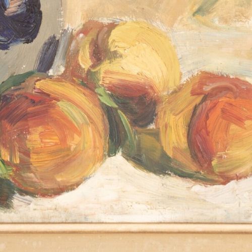 C1950 STILL LIFE OIL ON BOARD MID CENTURY ART