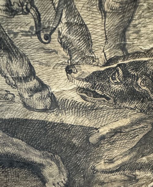 AFTER RUBENS LATE 17TH CENTURY OLD MASTER DRAWING PEN AND INK